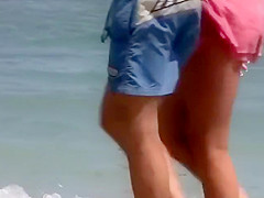 Moment when she lifted her leg