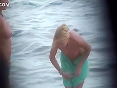She wraps a towel around her body