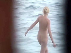 She wraps a towel around her body
