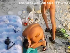 They are filming themselves on a beach