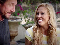 Teen And Mom In Outdoor Threesome With Cumshot - Cherie Deville And Riley Reid