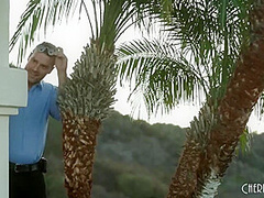 Blonde Teen In A Bikini Masturbates Outdoors While A Voyeur Looks On Before Fucking Doggystyle With Ramon Nomar And Bella Rose