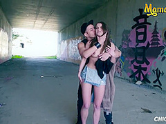 Darkhaired Babe Horny Got Laid Outdoors - Evelina Darling And Nikola S
