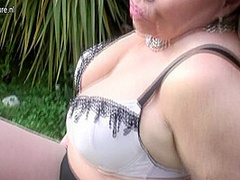 British Inked Housewife Getting Naughty In Her Garden - MatureNL