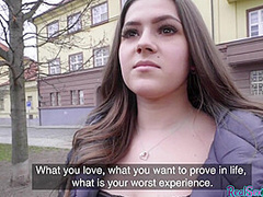Pulled european fucks in public as she wants some easy cash