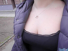 Pulled european fucks in public as she wants some easy cash