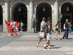 Nudists Fetish. Naked Girl Loves Bdsm And Show Her Naked Body On The Street