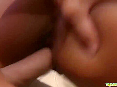 Insane Skinhead Screwed Ebony Hooker On The Sofa