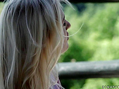 Dose Of Outdoor Lovemaking - Blonde With Perky Tits Gets Creampie Cumshot