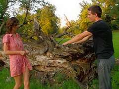 Teen Irenka And Karol - Outdoors Euro Porn - Young Couple Shagging