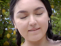 1080p Tash Wanking In The Garden