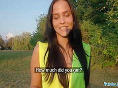 Hot Brunette Criminal Is Taken Into The Woods With Jennifer Mendes