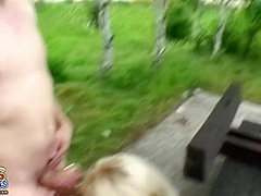 Mommy Blond Hair Lady Is Had Intercourse In The Park - Sex Orgy Mating
