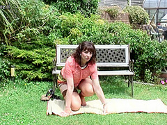 Horny British Housewife Shows Her Hot Body And Masturbates In The Garden - MatureNL