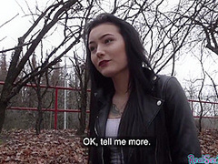Tricked amateur throatfucked outdoor by shady agent POV