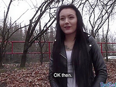 Tricked amateur throatfucked outdoor by shady agent POV