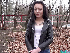 Tricked amateur throatfucked outdoor by shady agent POV