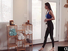 Yoga Milf Fucked While Husband Listens On Phone