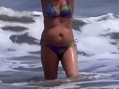 Mature Wife Excited Hairy Mother On Beach Masturbates