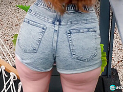 Natural Small Tits Redhead Brainna Posing Naked Outdoors
