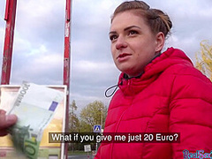 Public pickup for this blonde euro slut gets fucked for cash