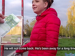 Public pickup for this blonde euro slut gets fucked for cash