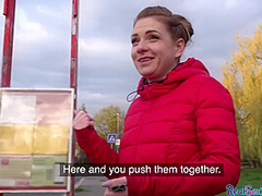 Public pickup for this blonde euro slut gets fucked for cash