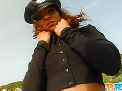Sexy Brunette Cop Gets Shagged In Pov Video Outdoors
