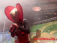 Betty Foxxx And Daniela Evans In Arcangel And Pornstars In Threesome Orgy On Stage