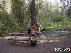 Karl Fucks Two Latina Ladies Outdoors - Brook S And Luna Star