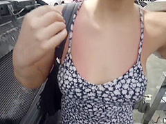 Levi Cash In A Good Girl With Big Puppies Shows Her Nasty Side In Public