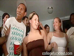 College party teen fucked in front of crowd