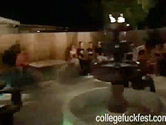 College party teen fucked in front of crowd