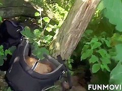 Amateur Brunette Milf Fucking In The Woods