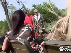 Military Big Honkers Nailing Outdoors - Carmel Moore