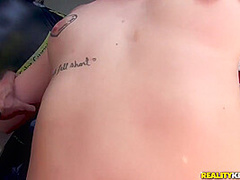 Tyler Steel And Aurora Winters - A Beautiful Young Tattooed Blonde Gets Undressed And Gives Herself In The Outer Space