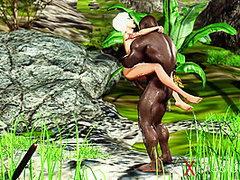 Savage plays with a sexy college girl outdoor