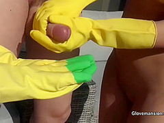 Yellow Rubber Glovejob Outdoors-saf 02