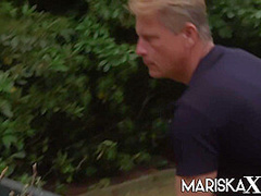 Big Tit Fucks The Landscapers With Mariska X, Sam Bourne And Lucia Love