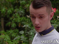 Big Tit Fucks The Landscapers With Mariska X, Sam Bourne And Lucia Love