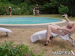 Big Tit Fucks The Landscapers With Mariska X, Sam Bourne And Lucia Love