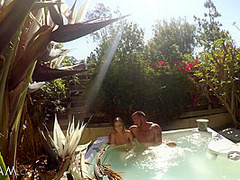 Have Sex In The Jacuzzi Before Their Parents Come Home With Sydney Cole