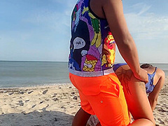 My Step-sister Takes My Virginity On The Beach. She Has A Very Delicious And Tight Pussy