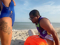 My Step-sister Takes My Virginity On The Beach. She Has A Very Delicious And Tight Pussy