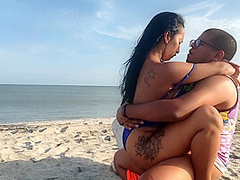 My Step-sister Takes My Virginity On The Beach. She Has A Very Delicious And Tight Pussy