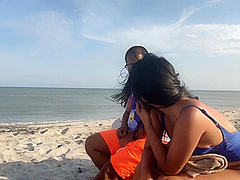 My Step-sister Takes My Virginity On The Beach. She Has A Very Delicious And Tight Pussy