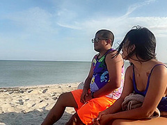 My Step-sister Takes My Virginity On The Beach. She Has A Very Delicious And Tight Pussy