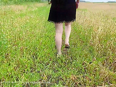 Public Sex In Nature - Russian Student Gets A Cumshot On The Ass With Warm Sperm