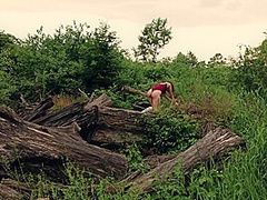 Cute Girl Gives In The Forest And Swallows Sperm