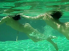 Iwia And Lucy At The Pool